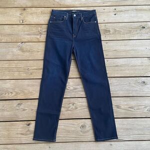 NEW Hudson Holly High Rise Crop Skinny Jeans Dark Wash Size 28